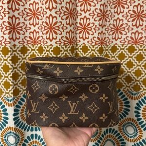 Louis Vuitton Brown and Tan Monogram Makeup Case
